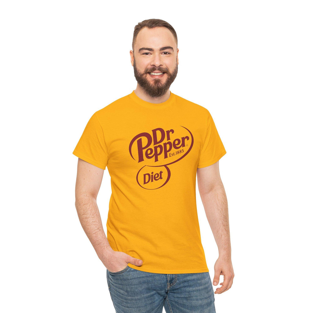 Diet Dr Pepper Soda T Shirt Gold